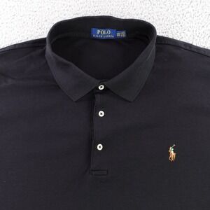 Polo Ralph Lauren Shirt Mens 3XB Black Cotton Pique Flesh Pony Big and Tall